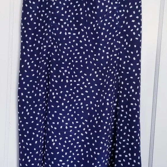 Women's Polka Dot Skirt Set Blue & White  Size 24W - Picture 2 of 8